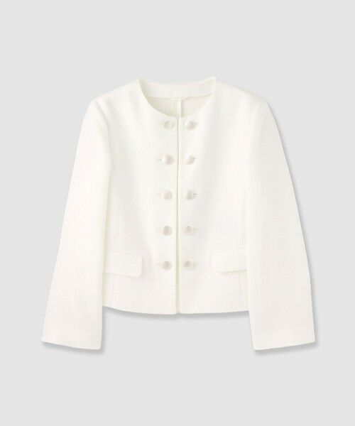 ANAYI / アナイ ノーカラージャケット | バスケットノーカラーダブルジャケット〈セットアップ対応商品〉（white (05)）