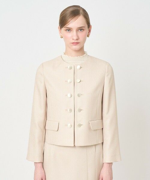 ANAYI / アナイ ノーカラージャケット | バスケットノーカラーダブルジャケット〈セットアップ対応商品〉 | 詳細14