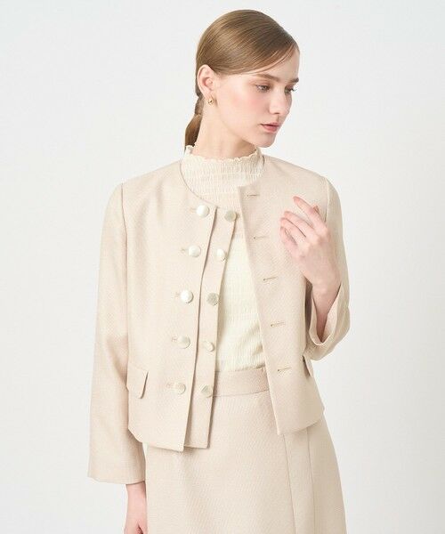 ANAYI / アナイ ノーカラージャケット | バスケットノーカラーダブルジャケット〈セットアップ対応商品〉 | 詳細17