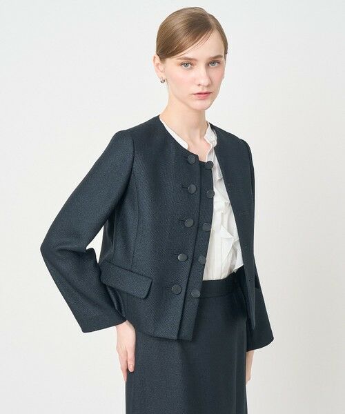 ANAYI / アナイ ノーカラージャケット | バスケットノーカラーダブルジャケット〈セットアップ対応商品〉 | 詳細24