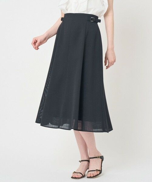 ANAYI / アナイ ミニ・ひざ丈スカート | カラミリネンライクマーメイド スカート〈セットアップ対応商品〉（navy (65)）