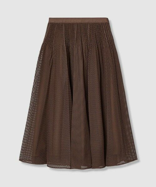 ANAYI / アナイ ロング・マキシ丈スカート | 【セットアップ対応商品】メッシュラッセルプリーツ スカート（brown (81)）