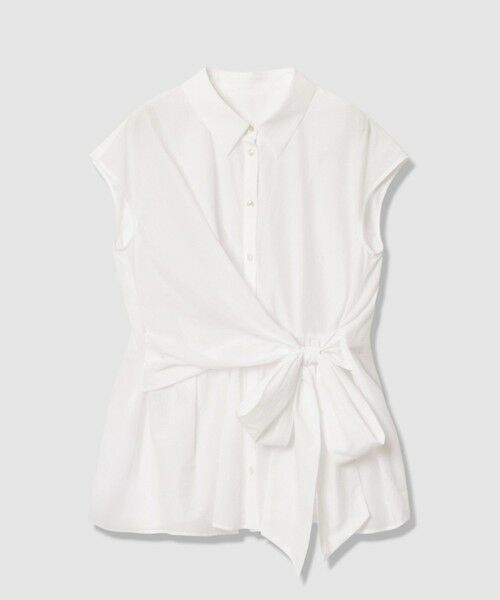 ANAYI / アナイ シャツ・ブラウス | 【セットアップ対応商品】ナイロンコットンタフタカシュクールシャツ(white (01))