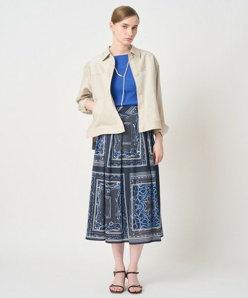 ANAYI / アナイ ロング・マキシ丈スカート | スカーフプリントタックスカート | 詳細21