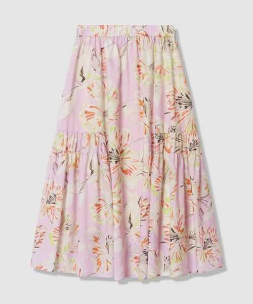 ANAYI / アナイ ロング・マキシ丈スカート | ペイントフラワープリントティアード スカート | 詳細2