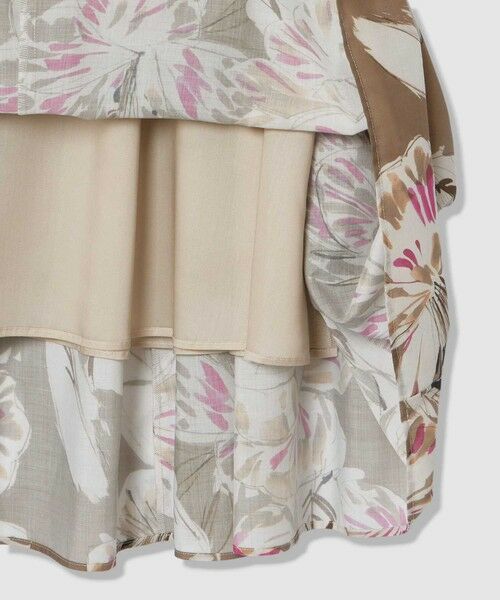 ANAYI / アナイ ロング・マキシ丈スカート | ペイントフラワープリントティアード スカート | 詳細11