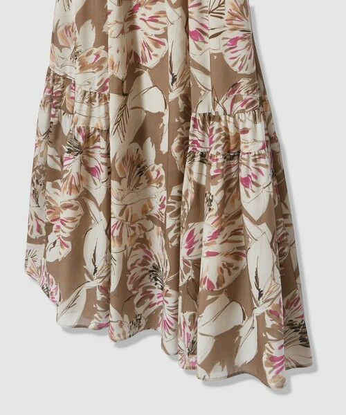 ANAYI / アナイ ロング・マキシ丈スカート | ペイントフラワープリントティアード スカート | 詳細4