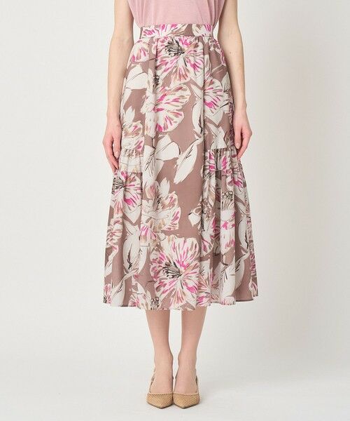 ANAYI / アナイ ロング・マキシ丈スカート | ペイントフラワープリントティアード スカート | 詳細7