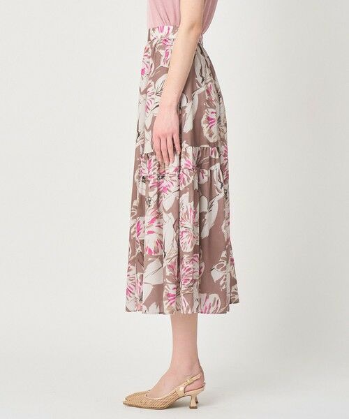 ANAYI / アナイ ロング・マキシ丈スカート | ペイントフラワープリントティアード スカート | 詳細8