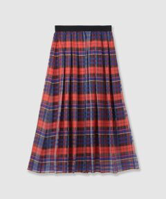 ANAYI / アナイ ミニ・ひざ丈スカート | シルクコンシアーチェックフレアスカート