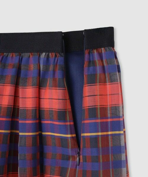 ANAYI / アナイ ミニ・ひざ丈スカート | シルクコンシアーチェックフレアスカート | 詳細10
