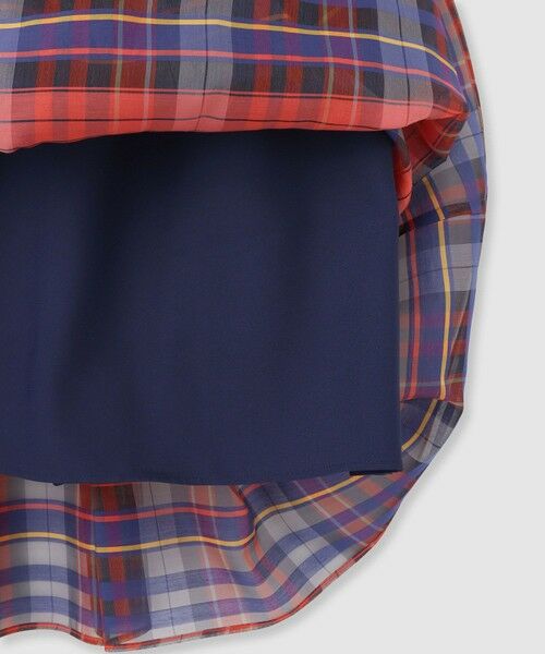 ANAYI / アナイ ミニ・ひざ丈スカート | シルクコンシアーチェックフレアスカート | 詳細12