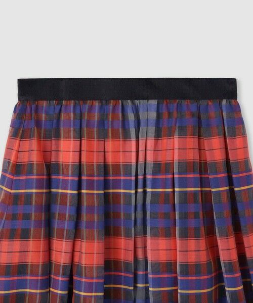 ANAYI / アナイ ミニ・ひざ丈スカート | シルクコンシアーチェックフレアスカート | 詳細2