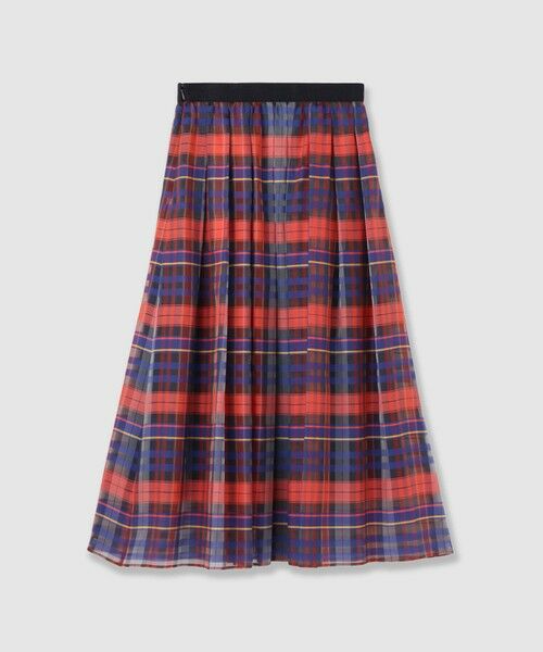 ANAYI / アナイ ミニ・ひざ丈スカート | シルクコンシアーチェックフレアスカート | 詳細8