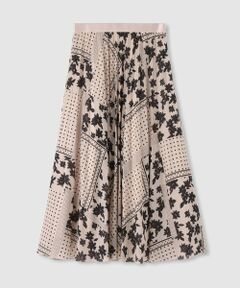 ANAYI / アナイ ロング・マキシ丈スカート | ドットパッチワークプリントプリーツ スカート〈セットアップ対応商品〉