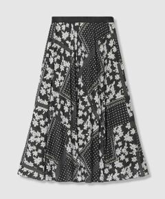 ANAYI / アナイ ロング・マキシ丈スカート | 【セットアップ対応商品】ドットパッチワークプリントプリーツ スカート