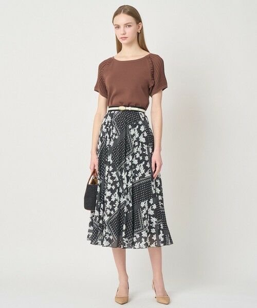 ANAYI / アナイ ロング・マキシ丈スカート | 【セットアップ対応商品】ドットパッチワークプリントプリーツ スカート | 詳細7