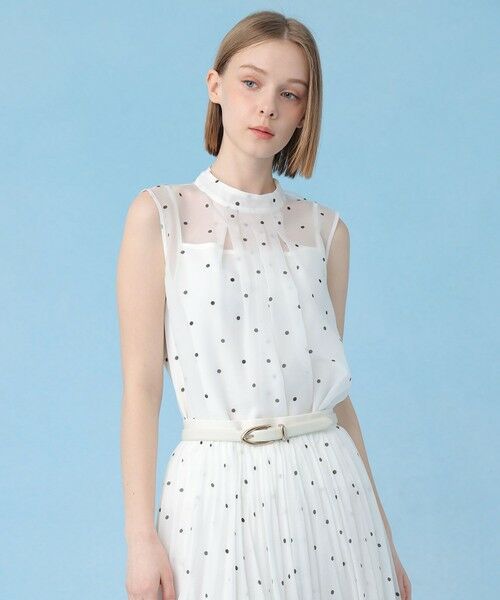 ANAYI / アナイ シャツ・ブラウス | 【セットアップ対応商品】オーガンジードットプリントリボンブラウス | 詳細6