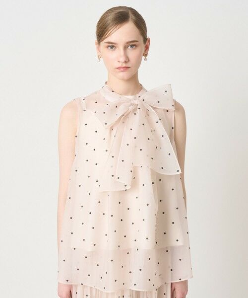 ANAYI / アナイ シャツ・ブラウス | 【セットアップ対応商品】オーガンジードットプリントリボンブラウス | 詳細13