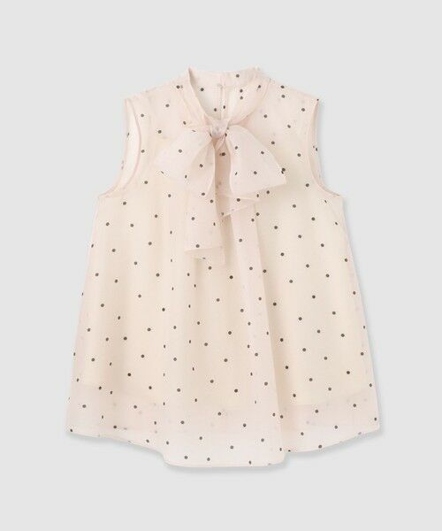 ANAYI / アナイ シャツ・ブラウス | 【セットアップ対応商品】オーガンジードットプリントリボンブラウス（pink beige (13)）