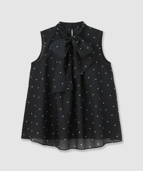 ANAYI / アナイ シャツ・ブラウス | 【セットアップ対応商品】オーガンジードットプリントリボンブラウス（black (95)）