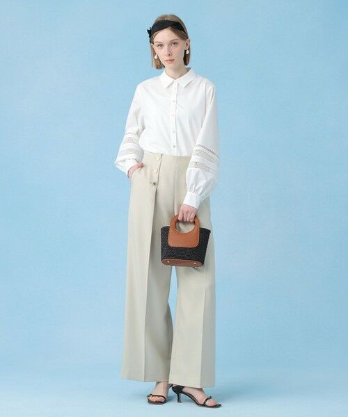 ANAYI / アナイ シャツ・ブラウス | ブロードレース切り替えスリーブ ブラウス | 詳細10