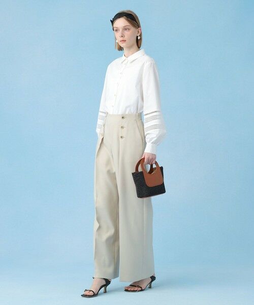 ANAYI / アナイ シャツ・ブラウス | ブロードレース切り替えスリーブ ブラウス | 詳細11