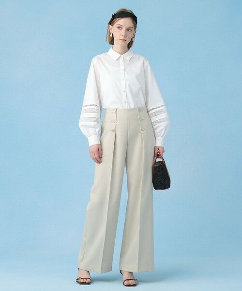 ANAYI / アナイ シャツ・ブラウス | ブロードレース切り替えスリーブ ブラウス | 詳細9