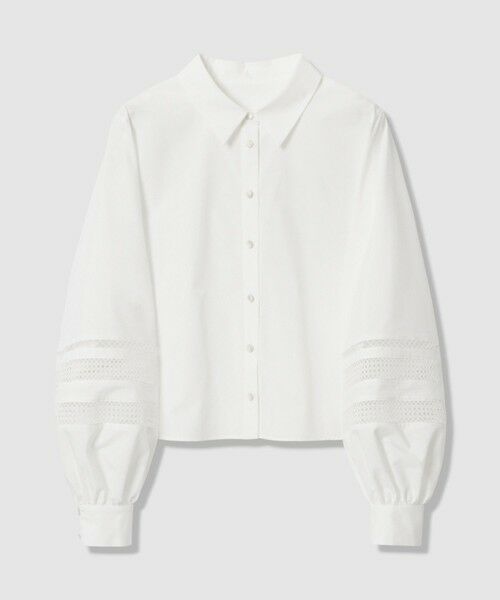 ANAYI / アナイ シャツ・ブラウス | ブロードレース切り替えスリーブ ブラウス（white (01)）