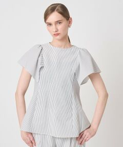 ANAYI / アナイ シャツ・ブラウス | サッカーストレッチペプラム ブラウス〈セットアップ対応商品〉