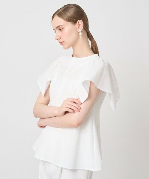 ANAYI / アナイ シャツ・ブラウス | サッカーストレッチペプラム ブラウス〈セットアップ対応商品〉（white (01)）