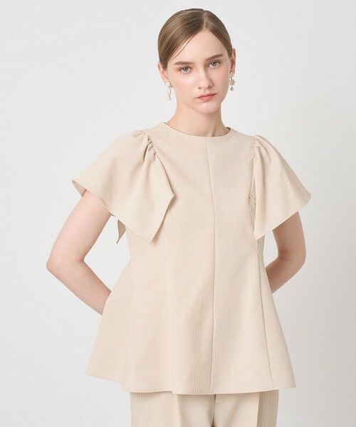 ANAYI / アナイ シャツ・ブラウス | サッカーストレッチペプラム ブラウス〈セットアップ対応商品〉（beige (11)）