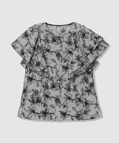 ANAYI / アナイ シャツ・ブラウス | フラワー刺繍ストライプ ブラウス