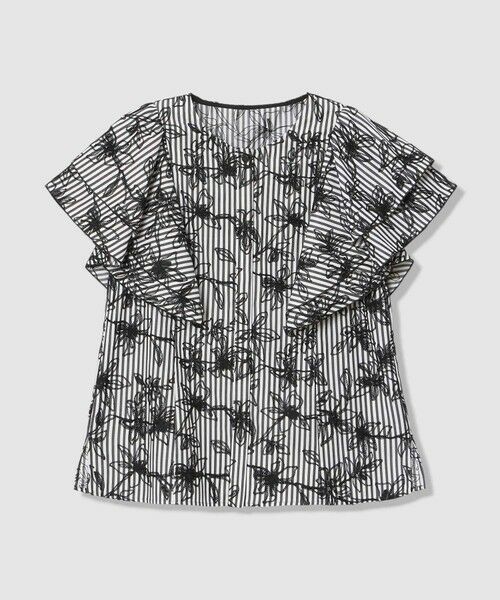 ANAYI / アナイ シャツ・ブラウス | フラワー刺繍ストライプ ブラウス | 詳細9