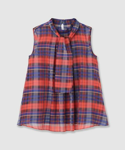 ANAYI / アナイ シャツ・ブラウス | シルクコンシアーチェックタイブラウス | 詳細10