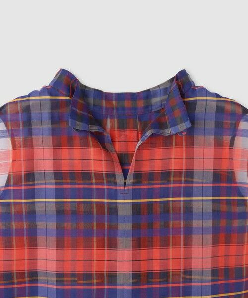 ANAYI / アナイ シャツ・ブラウス | シルクコンシアーチェックタイブラウス | 詳細5