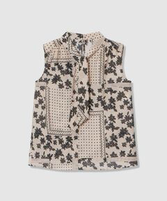 ANAYI / アナイ シャツ・ブラウス | 【セットアップ対応商品】ドットパッチワークプリントボウタイ ブラウス