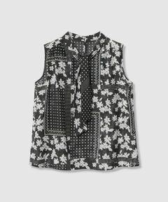 ANAYI / アナイ シャツ・ブラウス | 【セットアップ対応商品】ドットパッチワークプリントボウタイ ブラウス