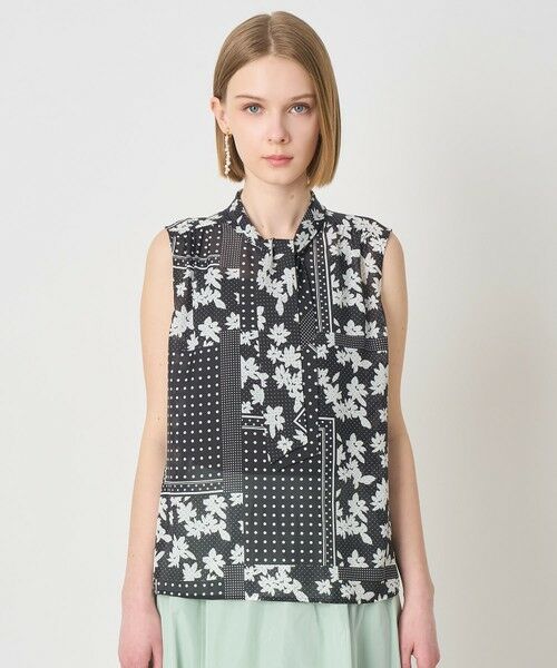 ANAYI / アナイ シャツ・ブラウス | 【セットアップ対応商品】ドットパッチワークプリントボウタイ ブラウス | 詳細3