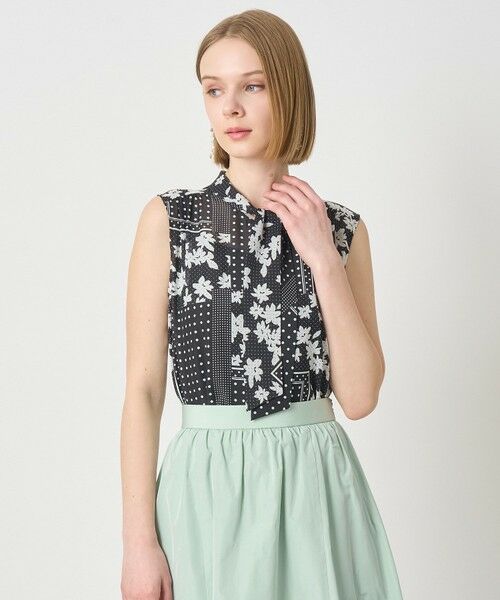 ANAYI / アナイ シャツ・ブラウス | 【セットアップ対応商品】ドットパッチワークプリントボウタイ ブラウス | 詳細13