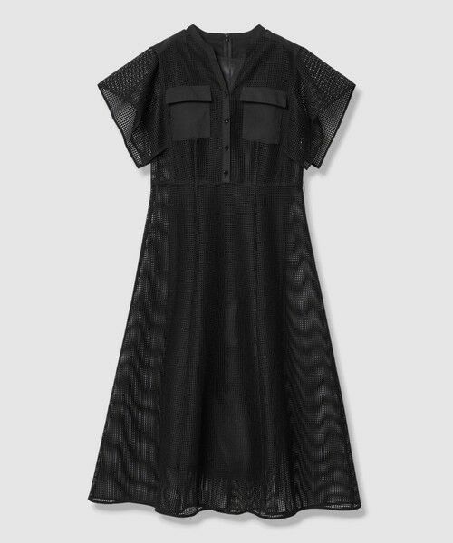 ANAYI / アナイ ロング・マキシ丈ワンピース | メッシュラッセルフレア袖 ワンピース | 詳細2