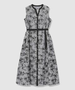 ANAYI / アナイ ロング・マキシ丈ワンピース | フラワー刺繍ストライプＡライン ワンピース