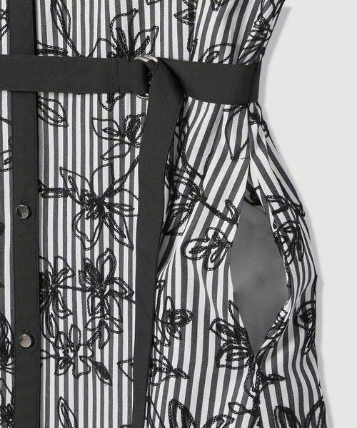 ANAYI / アナイ ロング・マキシ丈ワンピース | フラワー刺繍ストライプＡライン ワンピース | 詳細19