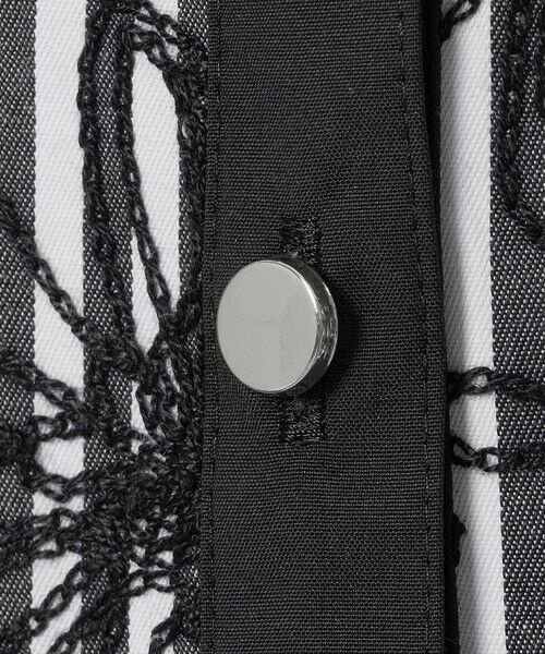 ANAYI / アナイ ロング・マキシ丈ワンピース | フラワー刺繍ストライプAライン ワンピース | 詳細7