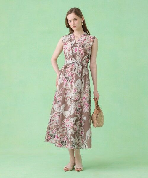 ANAYI / アナイ ロング・マキシ丈ワンピース | ペイントフラワープリントフレア ワンピース | 詳細14