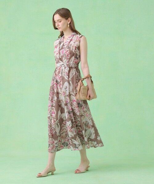 ANAYI / アナイ ロング・マキシ丈ワンピース | ペイントフラワープリントフレア ワンピース | 詳細15