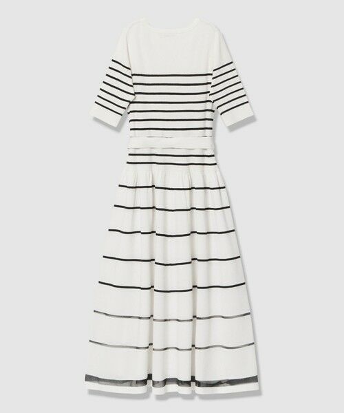 ANAYI / アナイ ミニ丈・ひざ丈ワンピース | シアーラインボーダーベルト付きワンピース | 詳細1