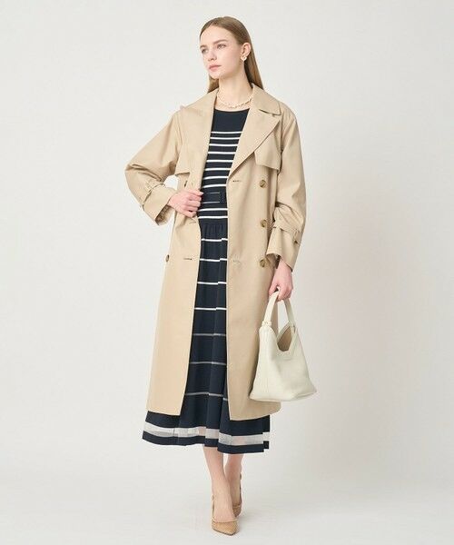 ANAYI / アナイ ミニ丈・ひざ丈ワンピース | シアーラインボーダーベルト付きワンピース | 詳細15