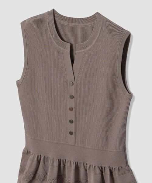 ANAYI / アナイ ミニ丈・ひざ丈ワンピース | 【セットアップ対応商品】ニッティングレースティアード ワンピース | 詳細2