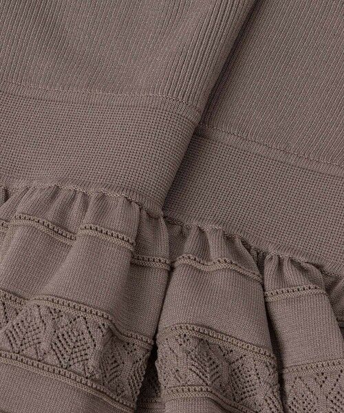 ANAYI / アナイ ミニ丈・ひざ丈ワンピース | 【セットアップ対応商品】ニッティングレースティアード ワンピース | 詳細6